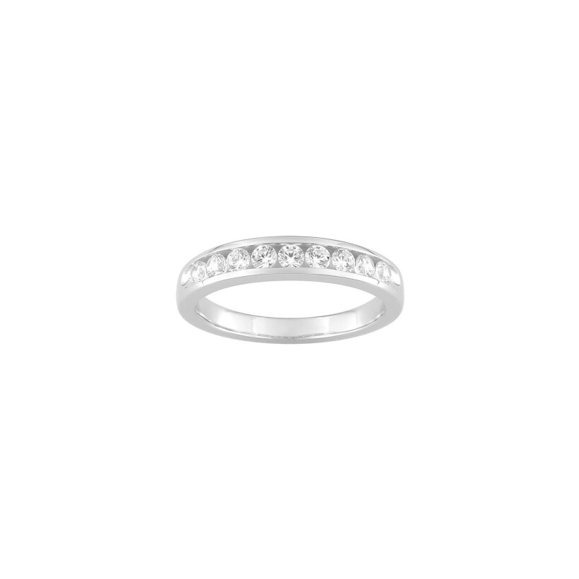 Alliance Diamanti en or blanc 4g et diamant de synthèse de 0.5ct