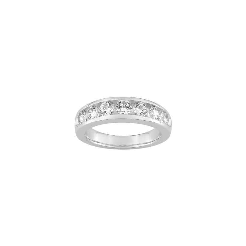 Alliance Diamanti en or blanc 6.5g et diamant de synthèse de 1.5ct