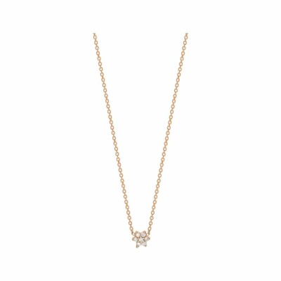 Ginette NY MINI STAR necklace, rose gold and diamonds