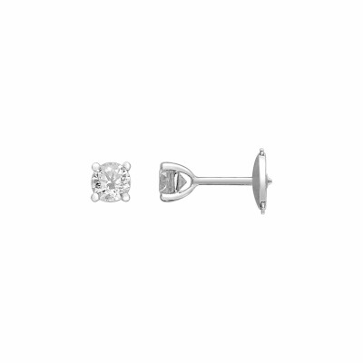 Boucles d'oreilles Diamanti en or blanc 1g et diamant synthétique de 0.6ct