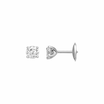 Boucles d'oreilles Diamanti en or blanc 1.1g et diamant synthétique de 1ct