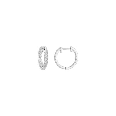 Boucles d'oreilles Diamanti en or blanc 3.5g et diamant de synthèse de 1ct