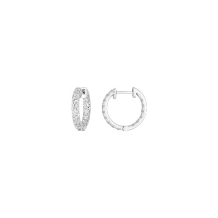 Boucles d'oreilles Diamanti en or blanc 3.5g et diamant de synthèse de 1ct