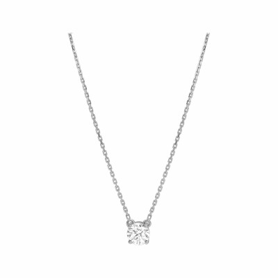 Collier Diamanti en or blanc 2.5g et diamant synthétique de 0.5ct