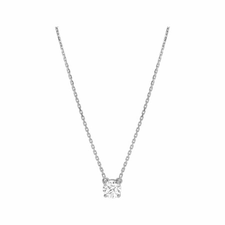 Collier Diamanti en or blanc 2.5g et diamant synthétique de 0.5ct