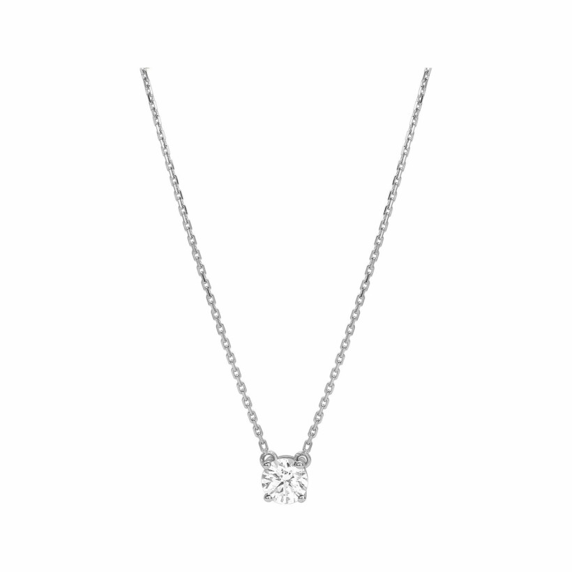 Collier Diamanti en or blanc 2.5g et diamant synthétique de 0.5ct