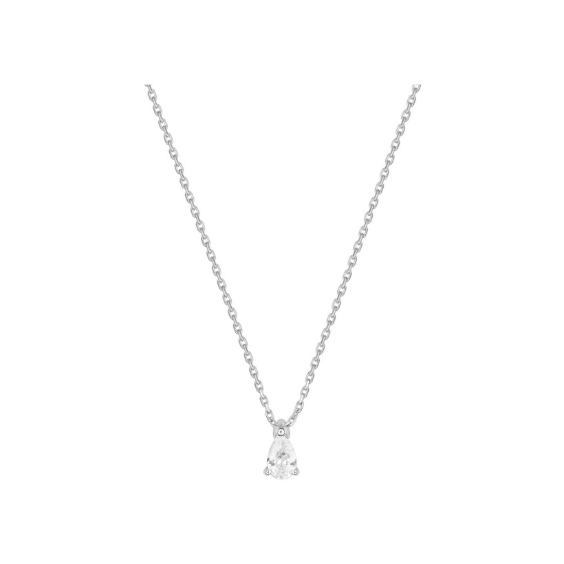 Collier Diamanti en or blanc 2.3g et diamant de synthèse de 0.5ct