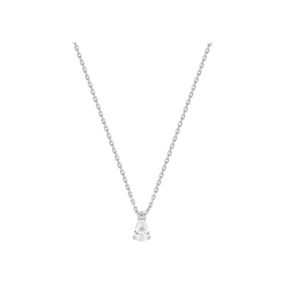 Collier Diamanti en or blanc 2.3g et diamant de synthèse de 0.5ct