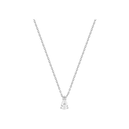 Collier Diamanti en or blanc 2.3g et diamant de synthèse de 0.5ct