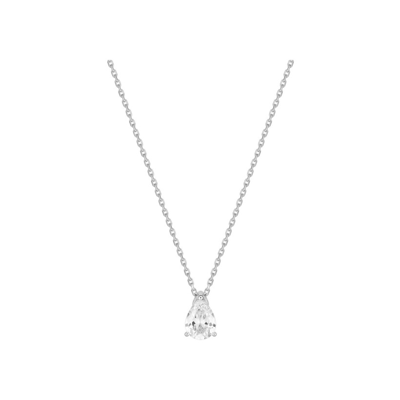 Collier Diamanti en or blanc 2.5g et diamant de synthèse de 1ct