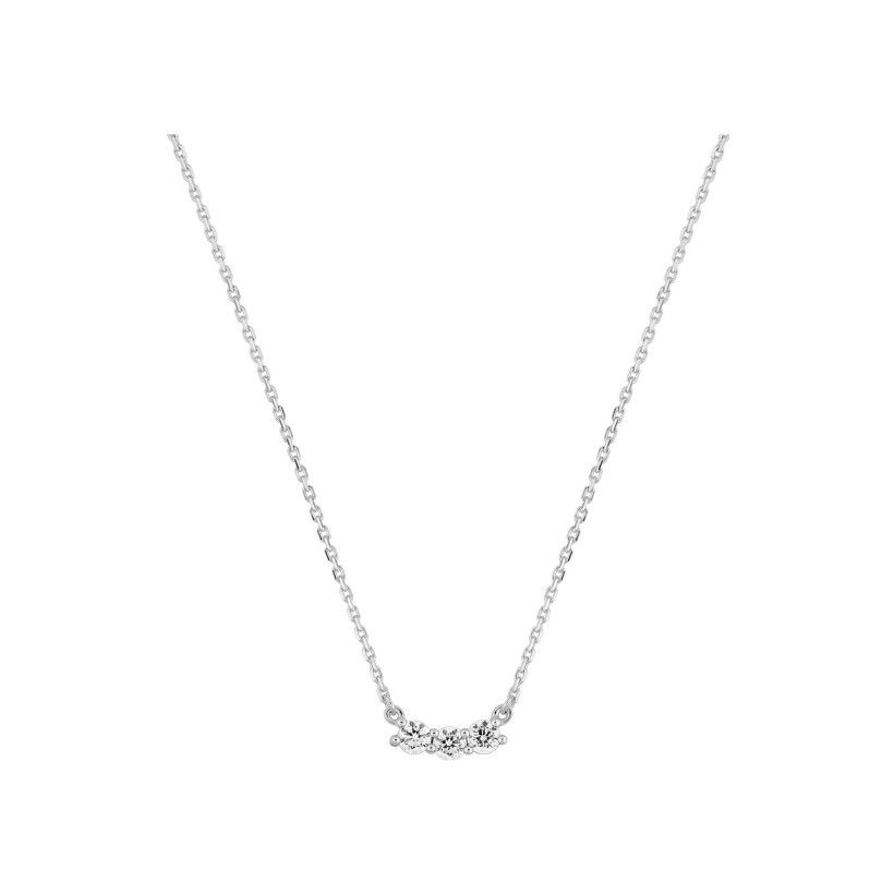 Collier Diamanti en or blanc 2.2g et diamant de synthèse de 0.25ct