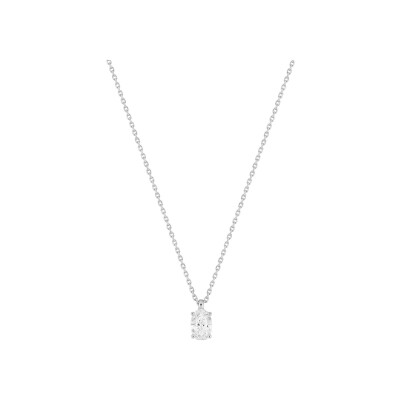 Collier Diamanti en or blanc et diamant de synthèse 0.50ct