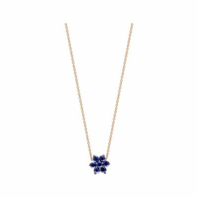 Ginette NY STAR necklace, rose gold and sapphires