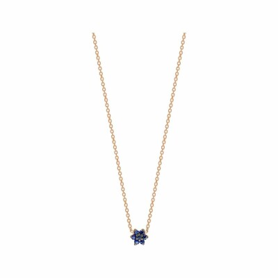 Ginette NY MINI STAR necklace, rose gold and sapphires