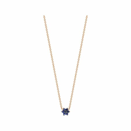 Ginette NY MINI STAR necklace, rose gold and sapphires