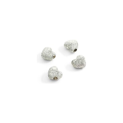 Charm Dodo Cœur Diamanté en argent, lot de 4