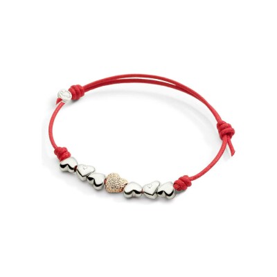 Charm Dodo Cœur Diamanté en or rose