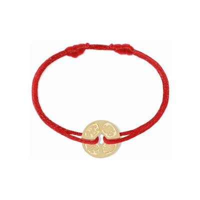 Bracelet sur cordon dinh van Kamasutra 17mm en or jaune