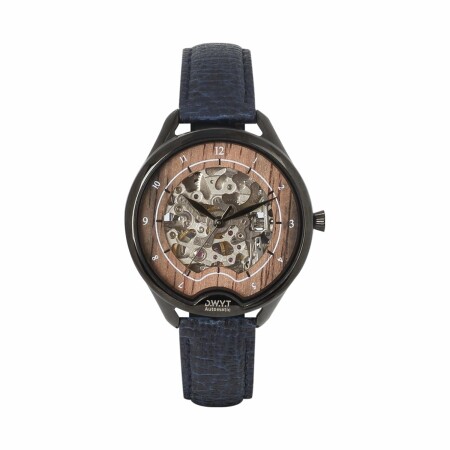 Montre DWYT Odyssey Odyssée Black Vegan Pomme bleu