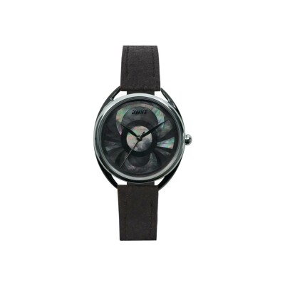 Montre DWYT Calypso Noire Vegan