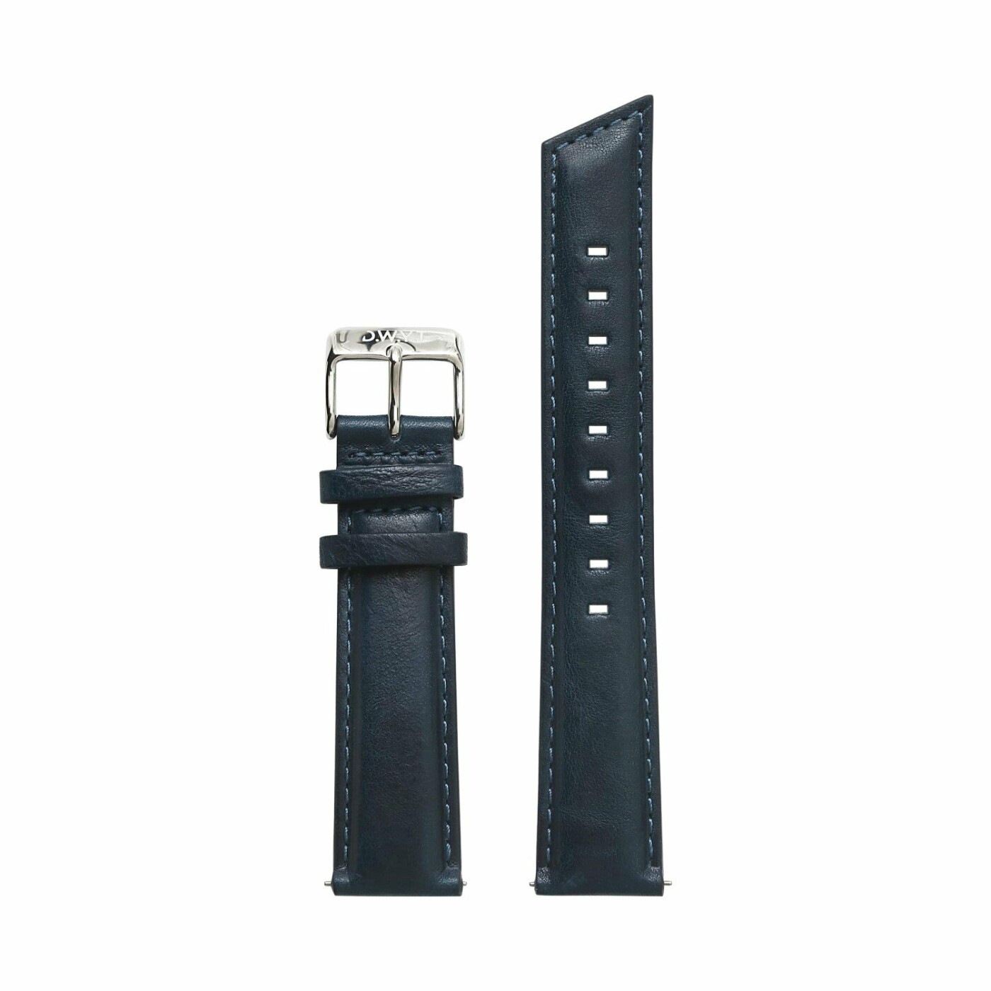 Bracelet de montre DWYT en cuir bleu de minuit