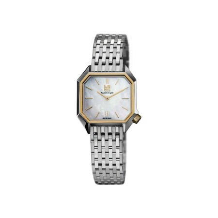 Montre March LA.B DANDY MANSART ELECTRIQUE 30 MM - NACRE - Acier 9 Maillons Plat