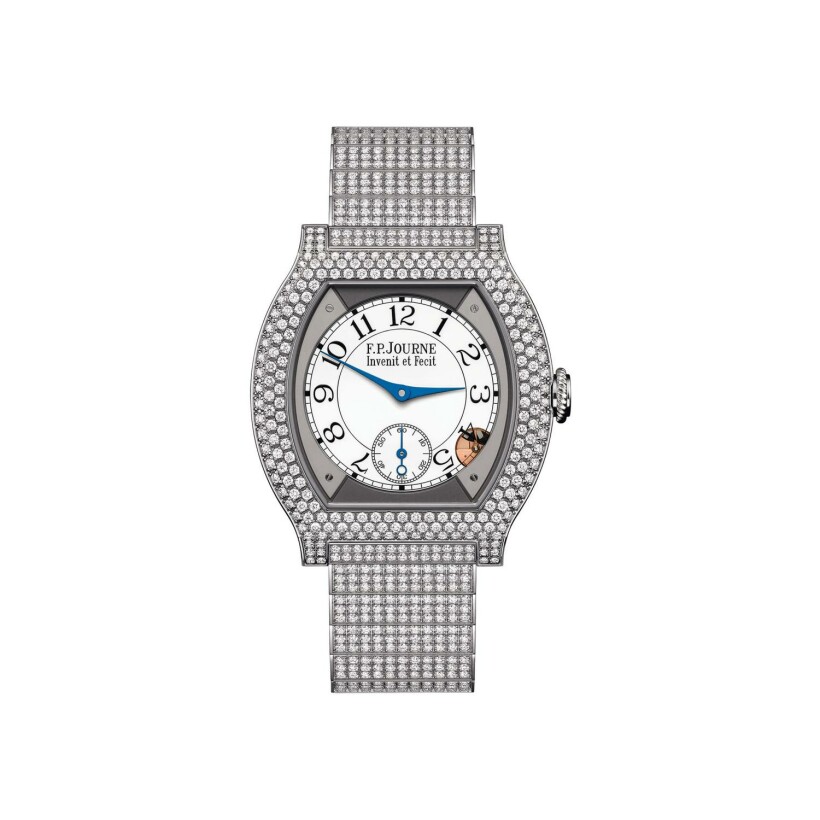 F.P. Journe élégante 40mm Titanium, 12-row diamonds watch, bracelet set with diamonds