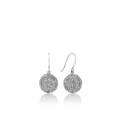 Boucles d'oreilles pendantes Ania Haie Coins en argent rhodié