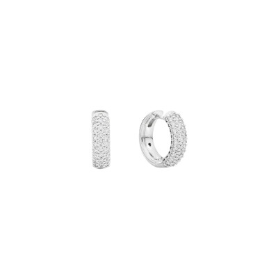 Créoles Recarlo Anniversary Pavé en or blanc et diamant