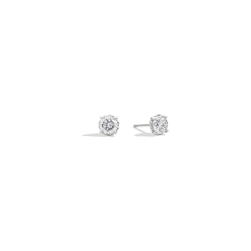 Recarlo Anniversary earrings in white gold and diamonds