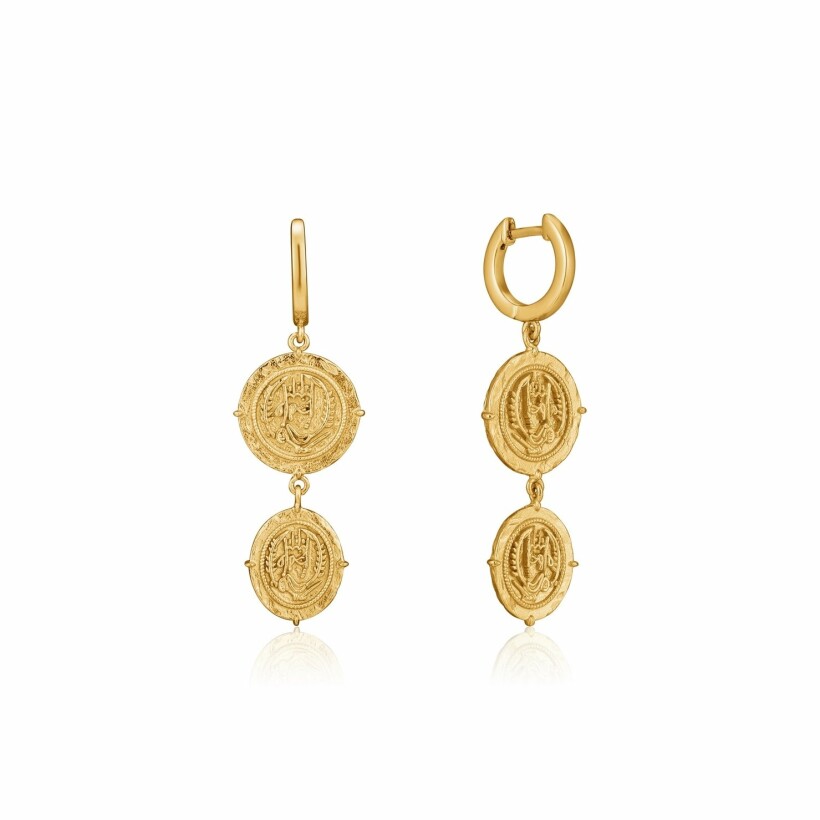 Boucles d'oreilles pendantes Ania Haie Gold Digger en argent plaqué or jaune