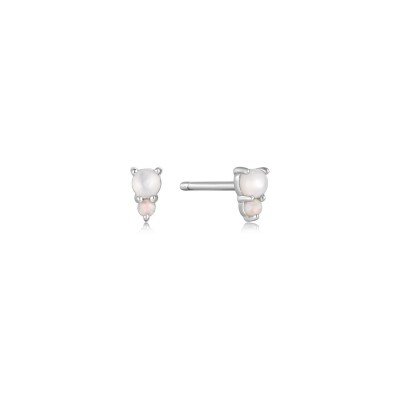 Boucles d'oreilles Ania Haie Rising Star en argent et rhodium