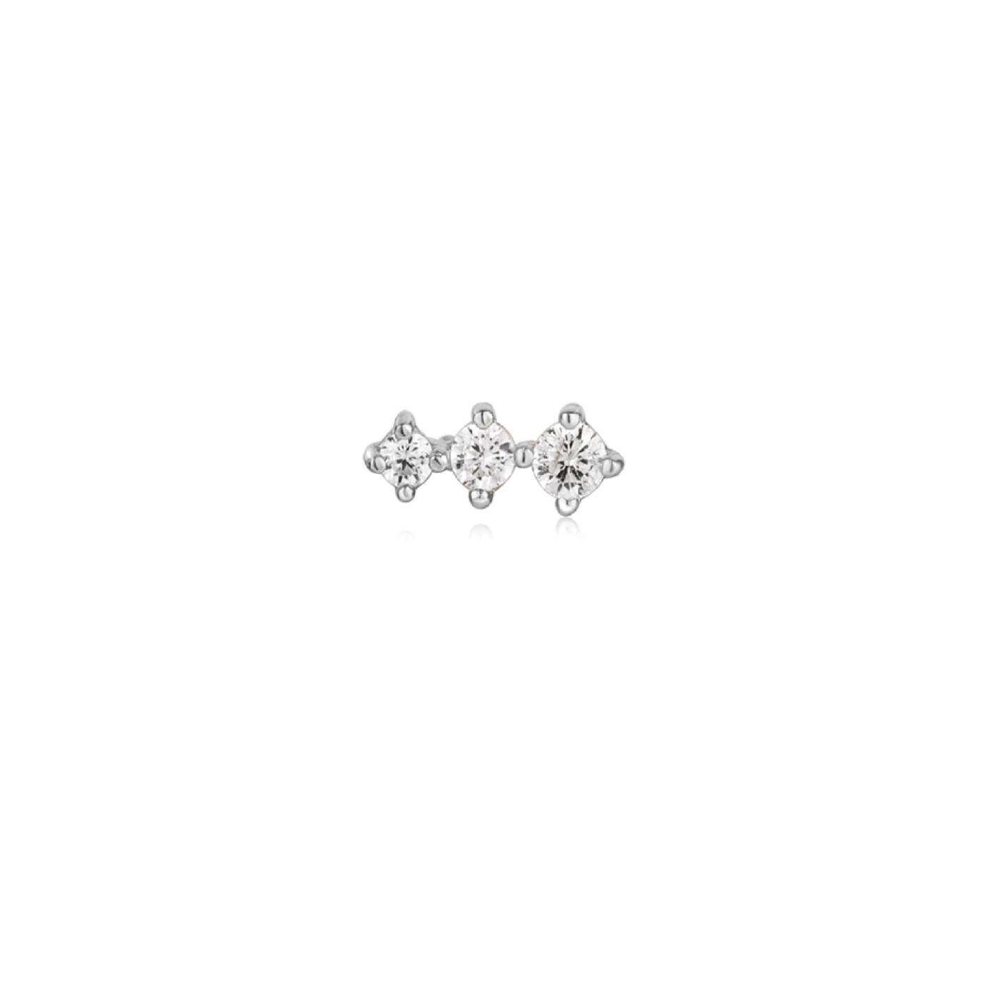 Boucles d'oreilles Ania Haie Ear Edit en argent et rhodium