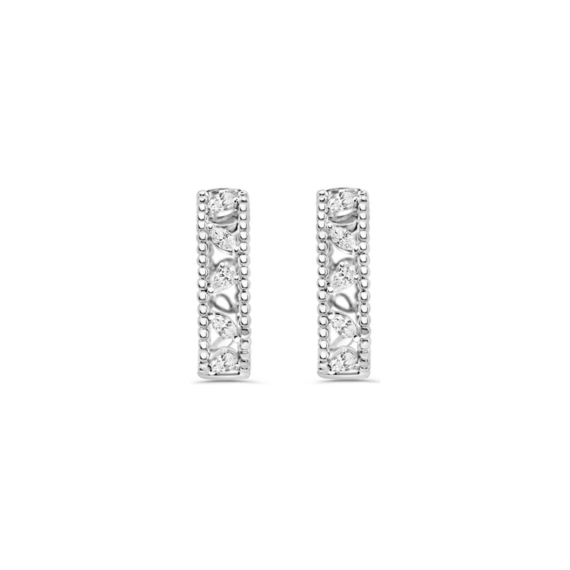 Boucles d'oreilles Vaneste en or blanc et diamants