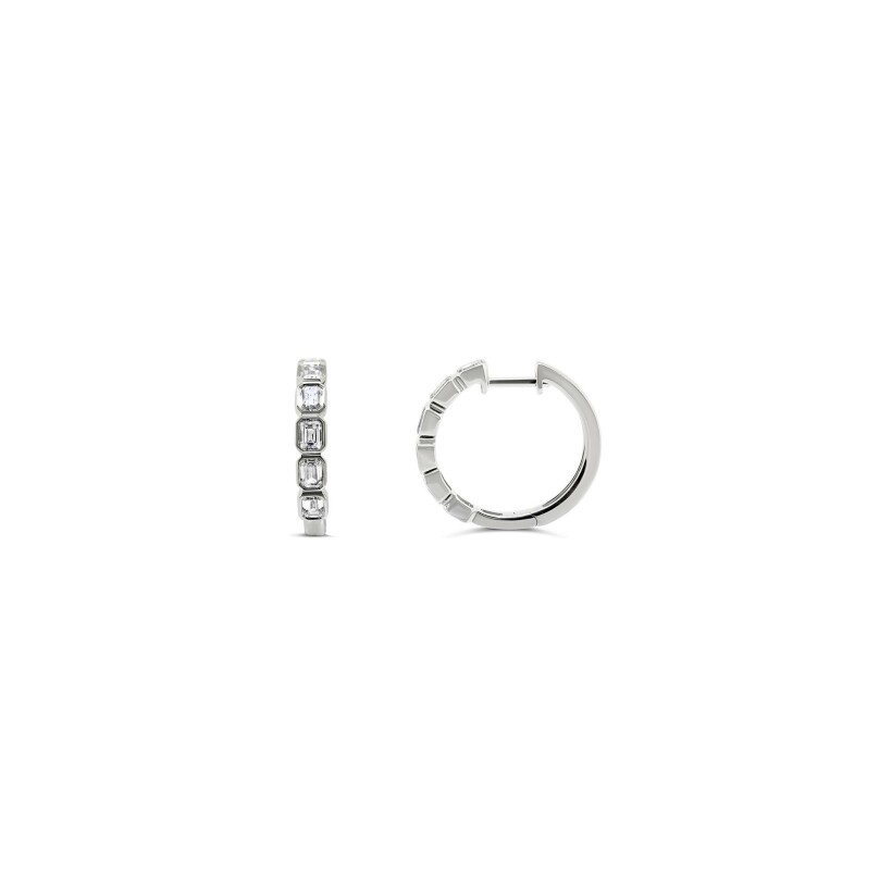 Boucles d'oreilles Vaneste en or blanc et diamants