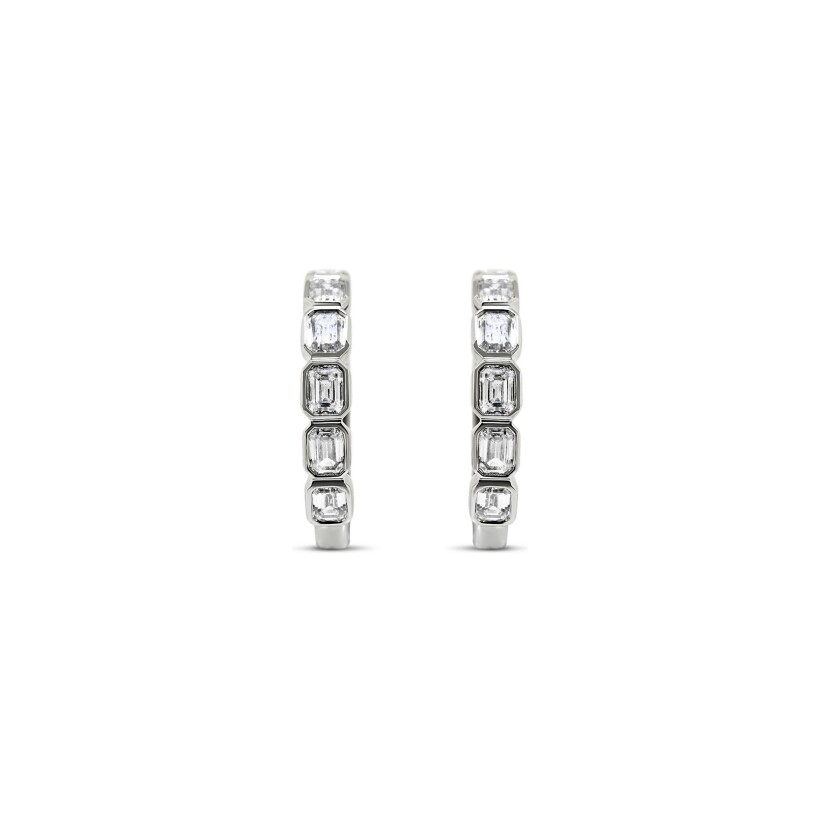 Boucles d'oreilles Vaneste en or blanc et diamants