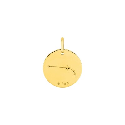 Pendentif zodiaque Bélier en plaqué or