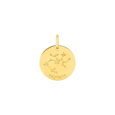 Pendentif zodiaque Sagittaire en plaqué or