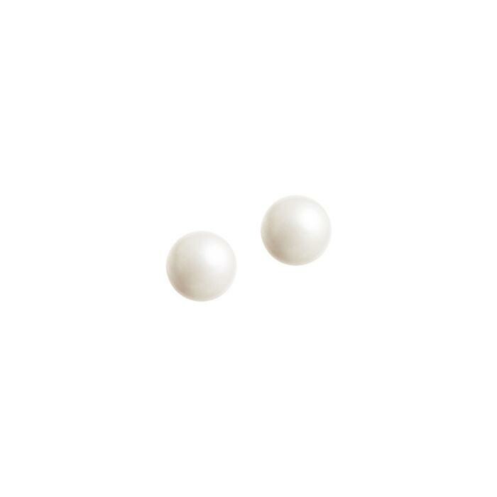Boucles d'oreilles puces Elsa Lee Pureté en argent et perles blanches
