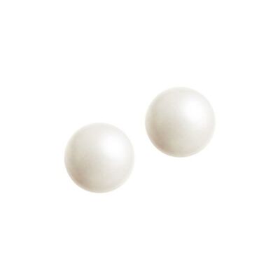 Boucles d'oreilles puces Elsa Lee Pureté en argent et perles blanches