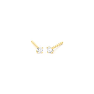 Boucles d'oreilles en or jaune et diamants