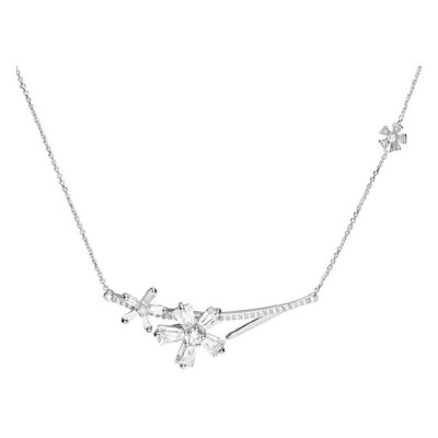 Collier Elsa Lee Daisy en argent rhodié et oxydes de zirconium