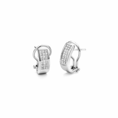 Boucles d'oreilles en or blanc et diamants de 0.55ct