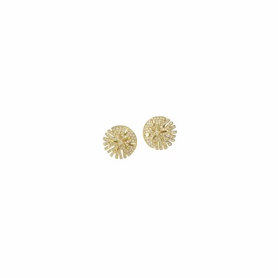 Boucles d'oreilles Baby Sandola en  or jaune pavées diamants