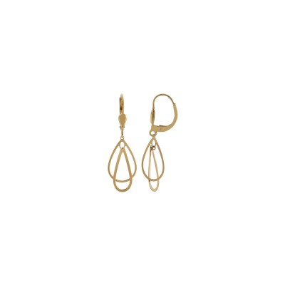Boucles d'oreilles goutte en or jaune
