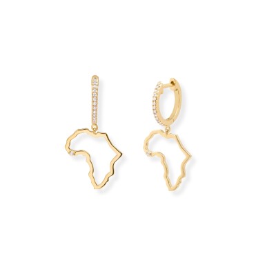 Créoles Origine en or jaune et diamants