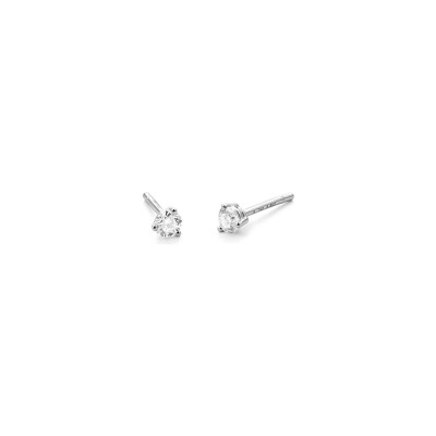 Boucles d'oreilles en or blanc et diamants
