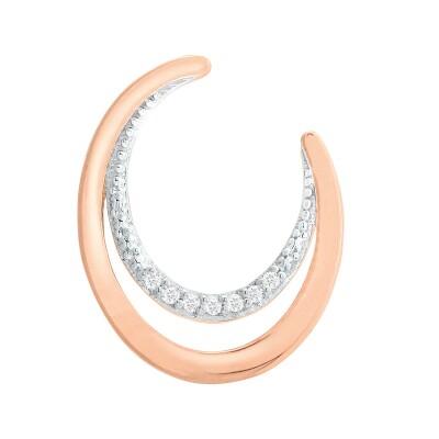 Boucles d'oreilles or rose et diamants