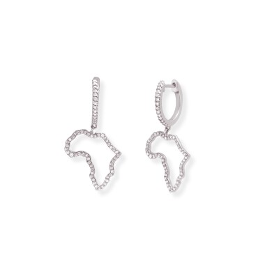Créoles Origine en or gris et diamants