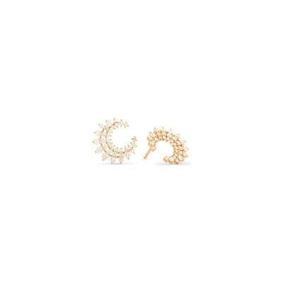 boucles d'oreilles Doux Moon en or jaune et diamant